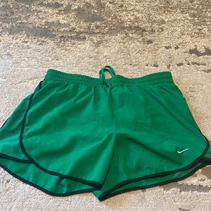 Green nike shorts